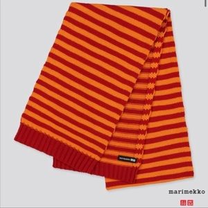 Marimekko Uniqlo Heattech Wool Blend Striped Scarf